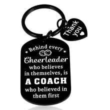 Load image into Gallery viewer, Cheerleader Gifts for Cheer Coach Keychain Appreciation Gift for Coach Competition Birthday Christmas Graduation End of Season Senior for Cheer Coach Women Men Thank You Cheerleading Gift for Him
