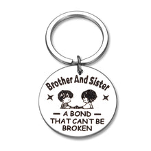 Load image into Gallery viewer, Funny Brother Sister Gift Birthday Christmas Keychain for Sister from Brother Graduation Gift for Big Little Brother from Little Big Sister Brother in Law Gift Stocking Stuffer
