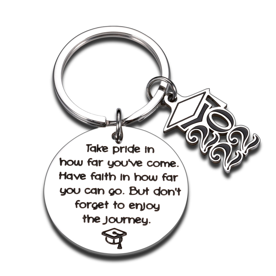 2022 Graduation Gift for Him Her Inspirational Keychain Middle High School Graduation Gift for Students Daughter Son Boys Girls Kid College Master Grads Farewell Gifts for Nurse Friends Women Men
