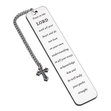 Load image into Gallery viewer, Inspirational Religious Gifts Bookmark for Men Women Faith Christian Gifts Cross Bookmark Bible Verse Easter Birthday 2023 Graduation Christmas for Him Her Baptism Bookmark for Godson Goddaughter
