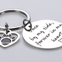 Load image into Gallery viewer, Loss of Pet Dog Cat Memorial Keychain Pet Sympathy Gift for Women Men Pet Lover Dog Cat Bereavement Remembrance Pawprints Gifts for Kids Family Friends Sisters Daughter Son Forever in My Heart
