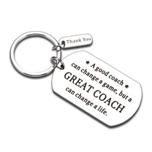 Load image into Gallery viewer, Thank You Gifts for Coach Appreciation Keychain Basketball Soccer Football Coach Gift for Women Men Birthday Graduation Sports Match Gift for Volleyball Baseball Tennis Coach Retirement Christmas
