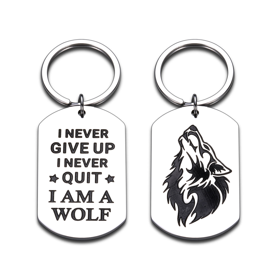 Inspirational Christmas Wolf Gifts for Men Women Kids Boys Girls Birthday Graduation Gifts for Wolf Lovers Son Daughter Dad Boyfriend Husband Wolf Gifts for Him Friends Team Coworker Double-Sided