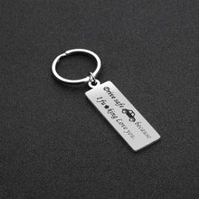 Load image into Gallery viewer, Drive Safe Keychain Birthday XMAS Gifs for Boyfriend Dad Husband New Car Gif Special Gif for Traveler Personalized Keyring for Trucker New Driver LDR Guardian Angel Key Pendant Charm

