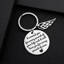 Load image into Gallery viewer, Memorial Gift Remembrance Keychain Loss of Baby Infant Child Miscarriage Keepsake I Carried You Every Second of Your Life And I Will Love You Every Second of Mine Charm Pedant Jewelry Sympathy Gifts
