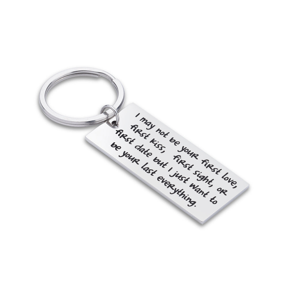 Keychain for Boyfriend Husband Girlfriend Wife Gift for Birthday Valentine’s Day Christmas Day Couples Love I Want to Be Your Last Everything Keyring for Him Her