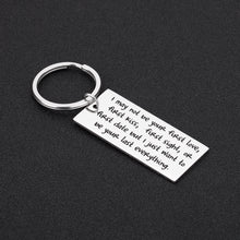 Load image into Gallery viewer, Keychain for Boyfriend Husband Girlfriend Wife Gift for Birthday Valentine’s Day Christmas Day Couples Love I Want to Be Your Last Everything Keyring for Him Her
