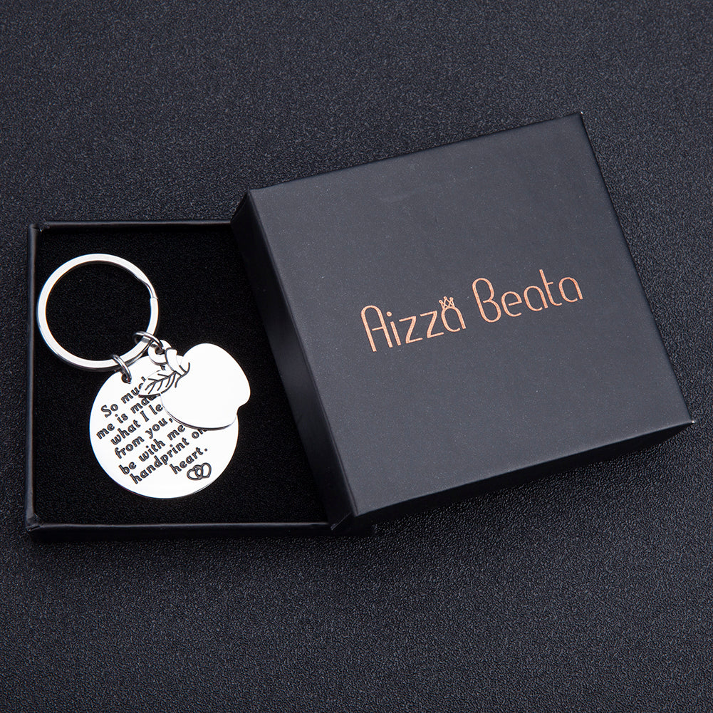 Teacher Appreciation Keychain Graduation Birthday Gifts for Teacher Mom Dad Mentor So Much of Me is Made from What I Have Learned from You Teacher’s Day Christmas Retirement Present