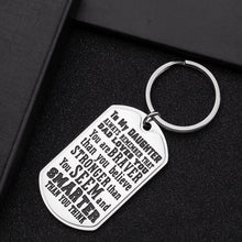 Load image into Gallery viewer, Encouragement Daughter Gifts Keychain from Dad Inspirational Birthday 16 Years Graduation Gift to Girls Women You Are Braver Than You Believe Back to School Quarantine Christmas Keepsake
