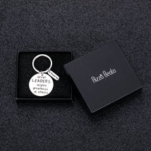 Load image into Gallery viewer, Leader Appreciation Keychain for Men Women Boss Lady Boss Day Birthday Gifts for Supervisor Team Manager Mentor PM Thank You Retirement Leaving Farewell Presents for Coworker Colleague Friend

